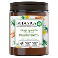 Vetiver do Caribe e vela perfumada de cera natural de sândalo 500 g - Botanica by Air Wick