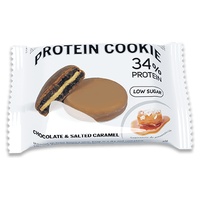 Biscoito proteico 34% - chocolate com caramelo salgado 30 g (Caramelo - Chocolate) - Pwd