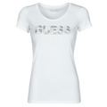 Guess  T-Shirt mangas curtas SS RN MARTINA TEE  Branco Disponível em tamanho para senhora. S,M,L,XL,XS.Mulher > Roupas > Camiseta