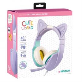 Headset Cute World Gato