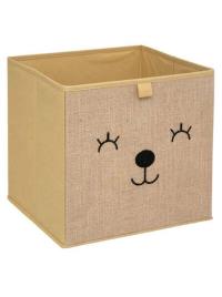 Caixa de armazenamento infantil de animais - 29x39.5x29cm castanho UNIQUE
