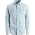 Jack   Jones  Camisas mangas comprida 12138115 SHERIDAN  Azul Disponível em tamanho para homem. EU XXL,EU M,EU L,EU XL.Homem > Roupas > Camisas mangas compridas