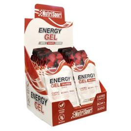 Nutrisport Taurina 35g Energy Gels Box Strawberry Transparente