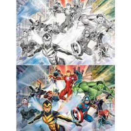 Prime 3d Marvel Characters Collage Puzzle 150 Pieces Colorido