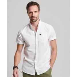 Superdry Vintage Oxford Short Sleeve Shirt Branco 2XL Homem