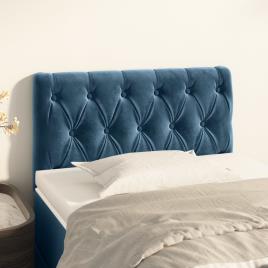 vidaXL Cabeceira de cama veludo 80x7x78/88 cm azul-escuro