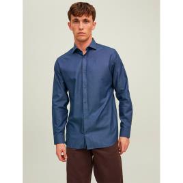Jack & Jones Blaroyal Detail Long Sleeve Shirt Azul S Homem