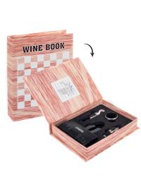 Caixa de livro de vinho 4 peças rosa UNIQUE