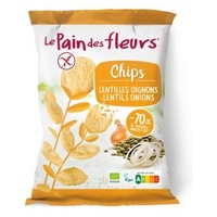 Chips de lentilha e cebola orgânica 50 g - Le Pain des Fleurs