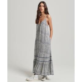 Superdry Vintage Long Beach Cami Dress Colorido L Mulher