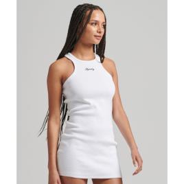 Superdry Code Sl Essential Tank Dress Branco XS Mulher