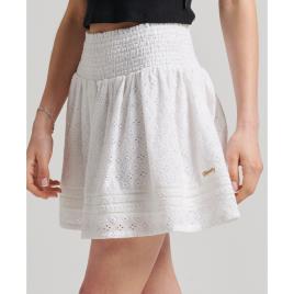 Superdry Vintage Lace Mini Skirt Branco 2XS Mulher