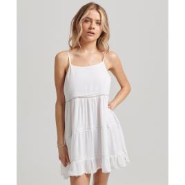 Superdry Vintage Mini Beach Cami Dress Branco M Mulher