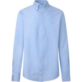 Hackett Washed Oxford Long Sleeve Shirt Azul XL Homem