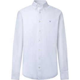 Hackett Washed Oxford Long Sleeve Shirt Branco 2XL Homem
