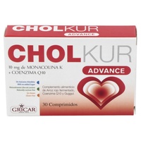 Cholkur advance monacolina K e coenzima Q10 30 comprimidos de 550mg - Gricar