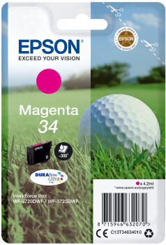 Tinteiro EPSON 34 Magenta - WorkForce Pro WF-3720/3725