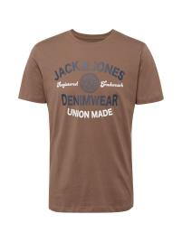 JACK & JONES Camisa  navy / castanho / branco