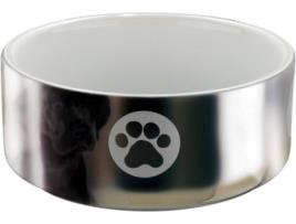 Comedouro para Cães  (Cinzento - 19cm - 1.5L - Cerâmica)