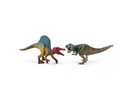 Conjunto de Figuras SCHLEICH Spinosaurus e T-Rex Pequenos