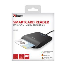 Trust Leitor de Cartões Primo Smart, Compatível com DNI, Smartcard, Preto