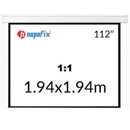 NAPOFIX Tela de Projeção Manual S11-2080, 2000 x 2000 mm