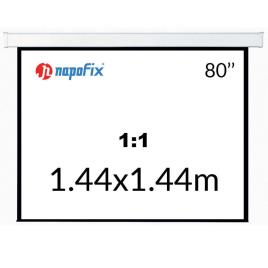 NAPOFIX Tela de Projeção Manual S11-1530, 1500 x 1500 mm