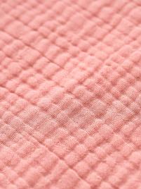 Manta em gaze de algodão biológico rosa medio liso