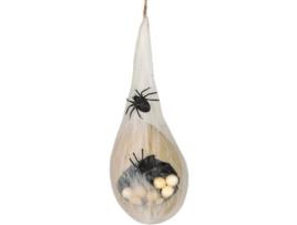 Figura  Suspensa Ovos de Aranha + Teia e Luz (40 cm + Halloween)