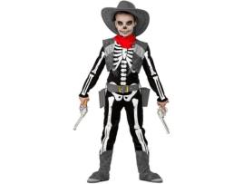 Fato de Menino  Esqueleto Cowboy (Tam: 10 a 12 anos)