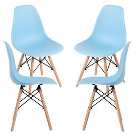 Presentes Miguel - Pack 4 Cadeiras Tower Basic - Azul claro