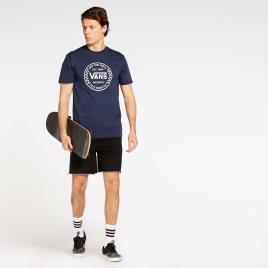 T-shirt Vans Checker - Azul - T-shirt Homem tamanho L