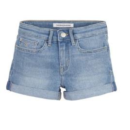 Calvin Klein Jeans  Shorts / Bermudas SLIM SHORT ESS  Azul Disponível em tamanho para rapariga. 8 ans,10 ans,16 ans.Criança > Menina > Roupas > Calço