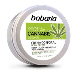 Creme corporal de óleo de semente de cannabis babaria 200ml
