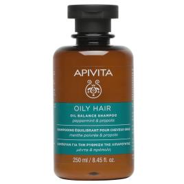 Shampoo balança de óleo Apivita para cabelos gordos 250ml