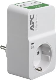 APC Essential SurgeArrest 1 Outlet 230V, 2 Port USB Charger,