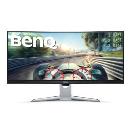 BENQ - E Series EX3501R - Monitor LED - curvo - 35P - 3440 x 1440 Ultra WQHD - VA - 300 cd/m² - 4 ms - HDMI, DisplayPort, USB-C - cinza