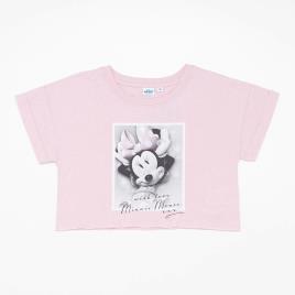 T-shirt Crop Mickey - Rosa - T-shirt Crop Rapariga tamanho 14