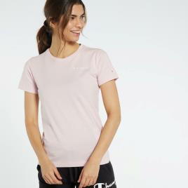 T-shirt Champion Small Logo - Rosa - T-shirt Mulher tamanho L