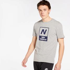 T-shirt New Balance Big - Cinza - T-shirt Rapaz tamanho S