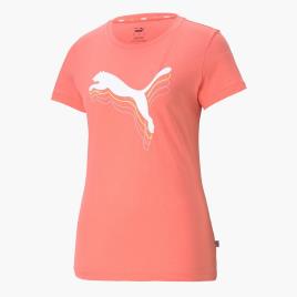 T-shirt Puma Rebel - Rosa - T-shirt Mulher tamanho XS