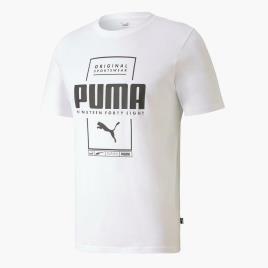 T-shirt Puma Box - Branco - T-shirt Homem tamanho M