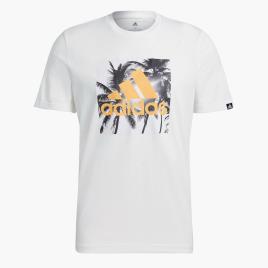 T-shirt adidas Tropical - Branco - T-shirt Homem tamanho L