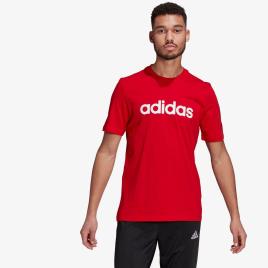 T-shirt adidas Linear Logo - Vermelho - T-shirt Homem tamanho S