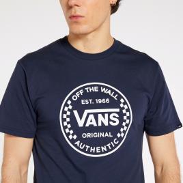 T-shirt Vans Checker - Azul - T-shirt Homem tamanho L