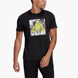 T-shirt adidas Tropical - Preto - T-shirt Homem tamanho 2XL