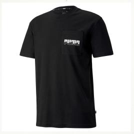 T-shirt Puma Rebel - Preto - T-shirt Homem tamanho S