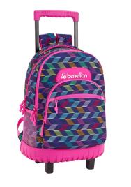 Trolley Mochila Escolar 45cm Compact Benetton Ondas