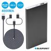 Powerbank 4000ma C/ 3 Fichas E Cabo Antracite Blaupunkt